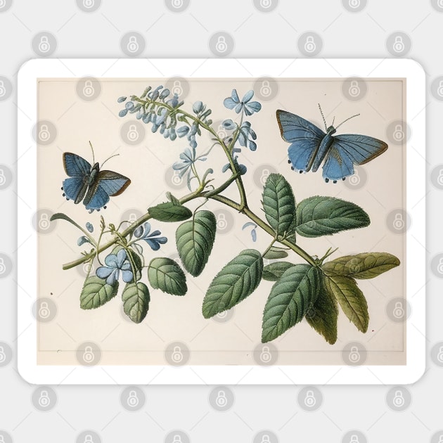 Vintage Butterflies Sticker by Walter WhatsHisFace